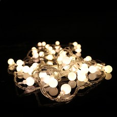 Dow NEW LED燈泡 50顆 2入+電線, 透明線暖白