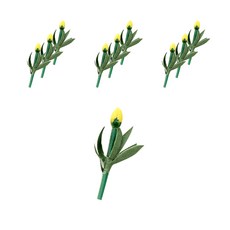 FORES 鬱金香微縮景觀造景材料, 黃色, 10個