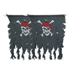 파티해 빈티지 해골깃발 기타파티소품 소, 그레이, 2개