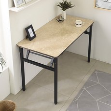 블랙 철제 다리 접이식 테이블 1200 x 600 mm, 대리석