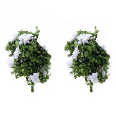 FORES 迷你繡球花微縮模型材料 (大), 白色, 2個
