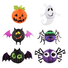 PARTYHAE 萬聖節蜂巢裝飾6件組, 混合顏色