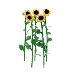 포레스 해바라기 디오라마재료 대 5p, 혼합색상