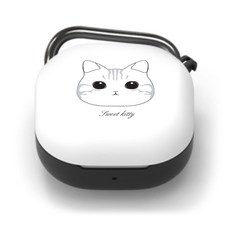 NUART Buds Live/Buds Pro/Buds 2 設計款硬殼保護套, 單一商品, 絲綢貓咪03, 1個