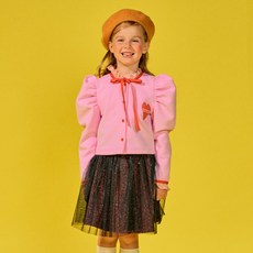 모모와 아동용 하트 가디건