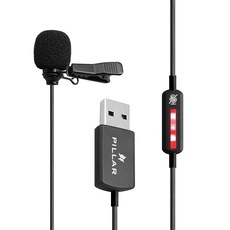 PILLAR ON OFF 功能 USB 領夾式麥克風, CM-102MUSB, BLACK 黑色系