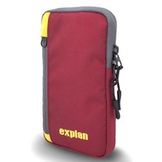 HJUKI Explan登山智慧型手機包 酒紅色 EX2923
