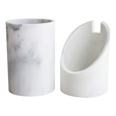 Reborn.J Mooy 大理石炊具 + 底座套組, 白色的