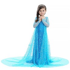 Elsa造型 亮片長袖連身裙