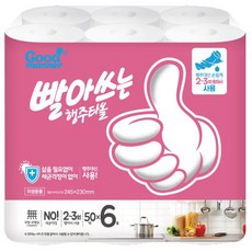 굿매너 빨아쓰는 행주타올, 50매, 6개
