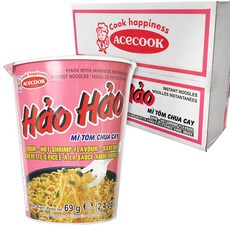 에이스쿡 하오하오 컵라면 매콤한 새우맛 69g, 12개