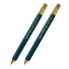 OHTO 木質原子筆 1.0mm, 綠色, 2個