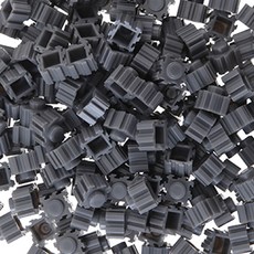 ATTO BLOCK DIY積木組 ADF200 8mm 200入 10包, 深灰色