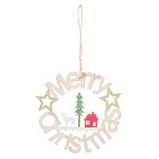 Flower Mart聖誕快樂木質材料, 自然的