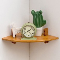 가팡 원목 벽 모서리 걸이 선반 1단 A, 우드