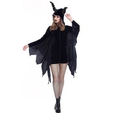 PARTY COSTUME 黑色魔女萬聖節服裝 F, 混合色, 1個