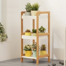 GAPANG 實木多功能擱板花盆 A, 3層, 混色