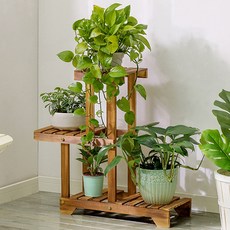 가팡 원목 화분장, 혼합색상, 3단