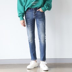 PLAYS 男士人造毛皮內襯水洗直筒牛仔褲