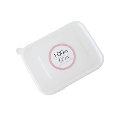 迷你PP耐熱容器 3格 100入+粉彩貼紙 淡粉紅色 100入, 1套