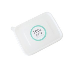 迷你PP耐熱容器 3格 100入+粉彩貼紙 薄荷綠 100入, 1套