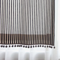 BYAMI Merci Pom Pom 窗簾, 炭灰色