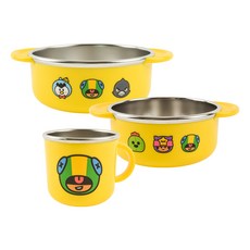 LILFANT 安全把手不鏽鋼碗杯子組, 混色, 杯子+湯碗+飯碗