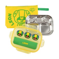 LILFANT 多合一餐盤便當袋組 BR6585, LEON款, 便當盒+便當袋