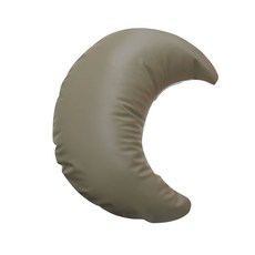 마벨러스 가죽 반달 쿠션, 크림브라운