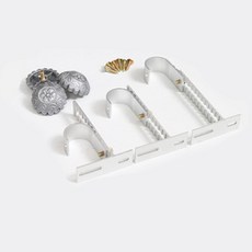 창안애 커튼 조절브라켓 25mm, 실버, 1세트