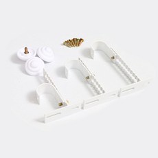 창안애 커튼 조절브라켓 25mm, 화이트, 1세트