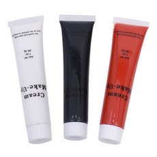 PARTYHAE 萬聖節臉部彩繪黑色28.3g+紅色28.3g+白色28.3g, 3 種顏色