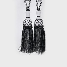 Changane 造型窗簾掛繩 B款, 黑色的, 1套