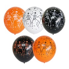 骷髏造型氣球5件組 30cm, 10套, 混合顏色
