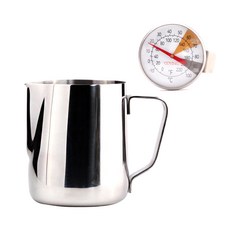 COVING 拿鐵牛奶壺 600ml+溫度計, 混色, 1組