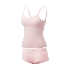 Soleil 素色簡約胸罩背心+內褲組