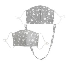 Coney Island 孩童圖案印花可調節式口罩 2入+口罩帶組