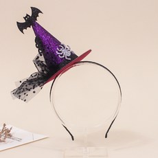 Bidangil 女童用蜘蛛亮片尖頂帽髮箍