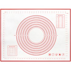 SEVENFREE 刻度矽膠揉麵墊 XL號 紅色, 1入