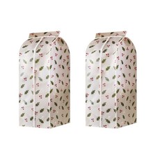 GUNU 現代圖案加寬型衣物防塵套 櫻桃葉, 1入, 2個
