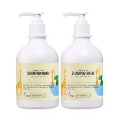 캄모멘트리 유아용 그리스 올리브 바스 올인원클렌저, 350ml, 2개
