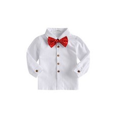 IAMBEBE 兒童時尚長袖襯衫 + 領帶套裝