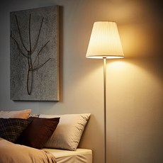 한샘 엠마 장스탠드, 실버(본체), 화이트(갓)