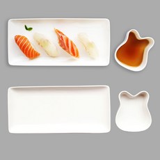 Regenbogen Pure 餐盤組, 2套, 魚盤 + 醬料碟