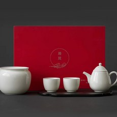 gongboocha 貢福茶 乾式茶盤茶具 4件組, 1套, 乾茶盤黑色 + chaho + 飲水機 + 茶杯 2p