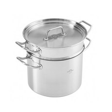 KUHN RIKON 瑞康屋 電磁爐適用雙耳不鏽鋼義大利麵鍋+濾網組 6.5L, 22cm, 單色