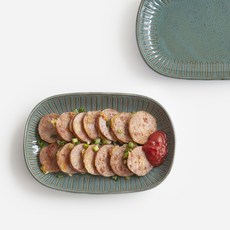 NICOTT Everyday collection 圓角方盤 玉石綠, 2個, 盤子 2入