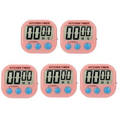 磁吸式廚房定時器, 粉色的, 5個