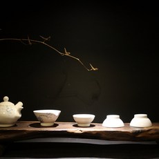 gongboocha 迷你農家茶茶具, 1套, 泡茶壺+快客杯+茶杯 3入+花瓶, 混色