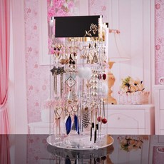 Full-Covered 旋轉十字圓形化妝品收納架 透明, 1個, 旋轉十字圓形-透明